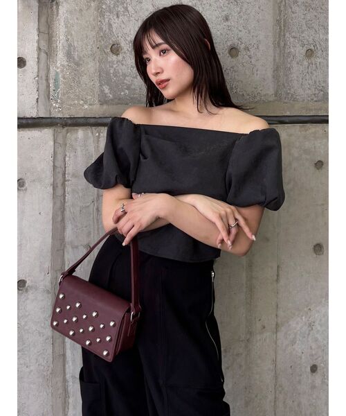 MURUA ハンドバッグ スタッズワンハンドルバッグ : ZOZOTOWN