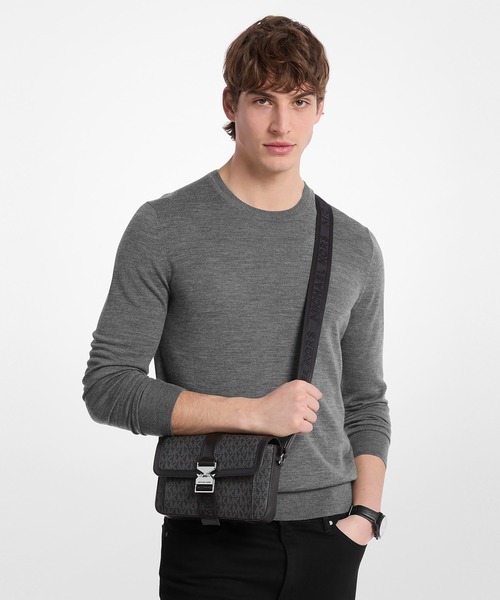 MICHAEL KORS◆Hudson ロゴ スマートフォン クロスボディバッグ 公式アウトレット】HUDSON エンパイア シグネチャーロゴ クロス