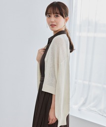 motomi.m／日本製 リネン100% ポンチョ風ゆったりカーディガン 生成 LIVING BASIC｜リネン100% ポンチョカーディガン トップス 春夏 母の日