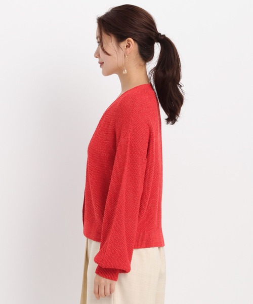 Andemiu（アンデミュウ） カーディガン リネンコンメッシュ