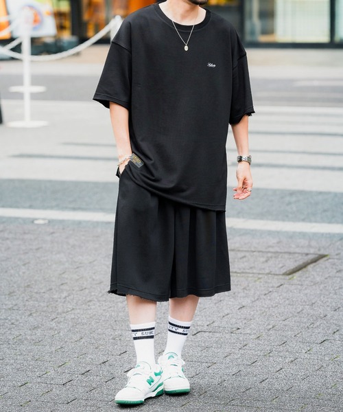 「Subciety」 スウェットカットソー X-LARGE カーキ メンズ_画像2