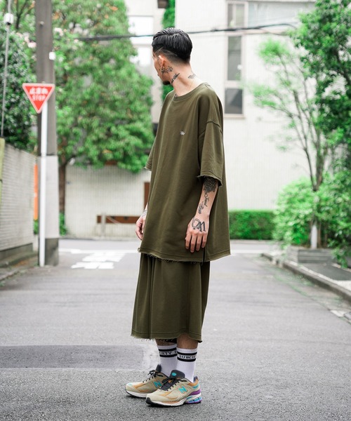 「Subciety」 スウェットカットソー X-LARGE カーキ メンズ_画像6