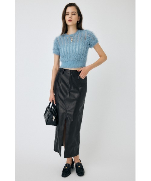 MOUSSY（マウジー） スカート 「25年AW新作」FAUX LEATHER NARROW