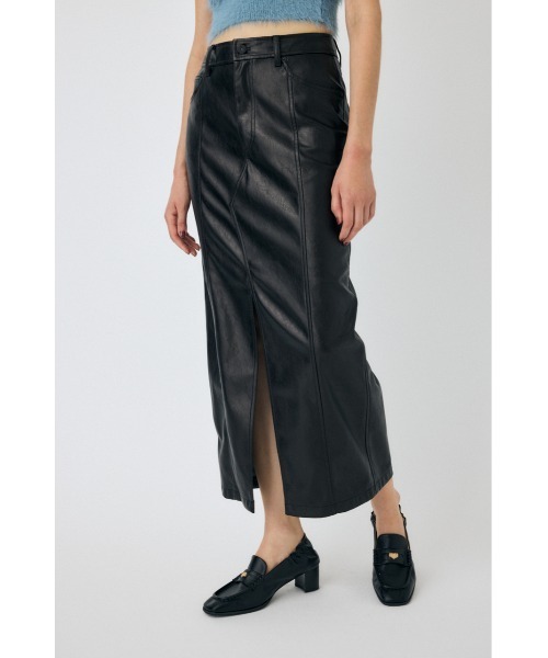 MOUSSY（マウジー） スカート FAUX LEATHER NARROW スカート