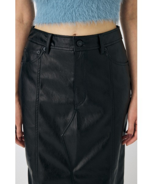 MOUSSY（マウジー） ロング スカート FAUX LEATHER NARROW スカート