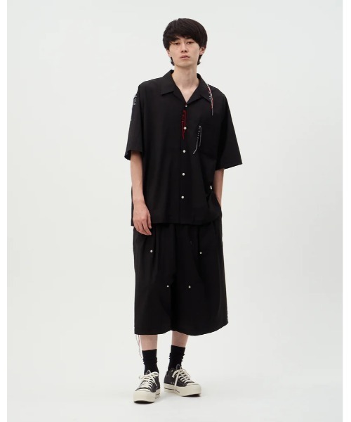 パンツ DISCOVERED SUMMER WOOL LOOPING WIDE SHORTS メンズ_7