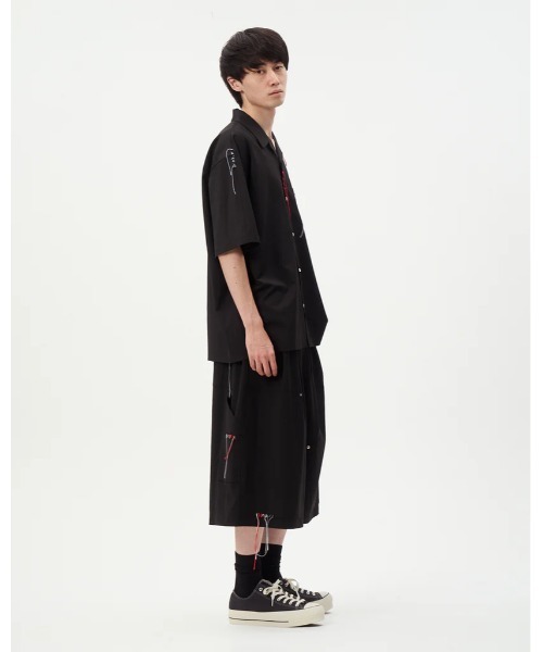 パンツ DISCOVERED SUMMER WOOL LOOPING WIDE SHORTS メンズ_8
