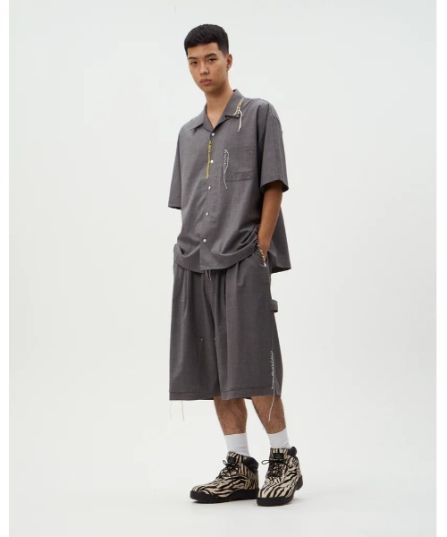 パンツ DISCOVERED SUMMER WOOL LOOPING WIDE SHORTS メンズ_14