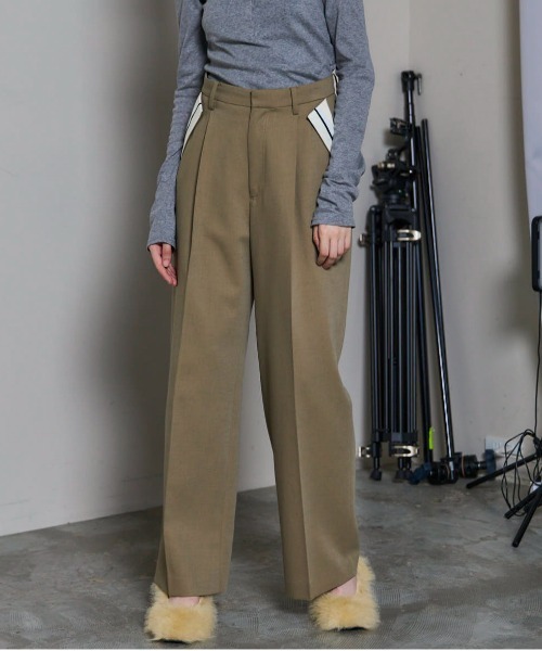 MAISON SPECIAL ストレートパンツ　スラックス MAISON SPECIAL（メゾンスペシャル） スラックス パンツ Center Crease