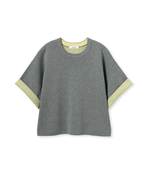 bLK ✴︎【新品】MilaOwen ダブルフェイス配色ニットプルオーバー ミラ オーウェン Mila Owen ダブルフェイス配色ニットプル