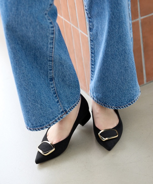 LE TALON パンプス 「追加」3cmポインテッドニュアンスバックル
