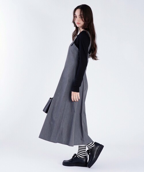 To b. by agnes ワンピース 「Outlet」ロング ジャンパードレス