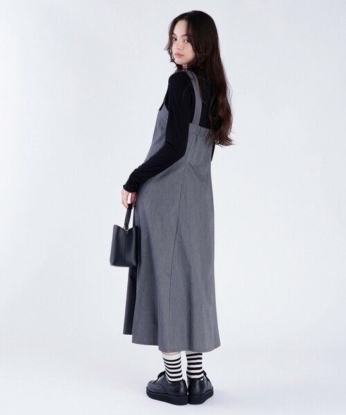 To b. by agnes ワンピース 「Outlet」ロング ジャンパードレス