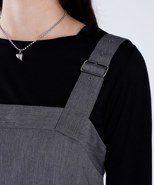 To b. by agnes ワンピース 「Outlet」ロング ジャンパードレス