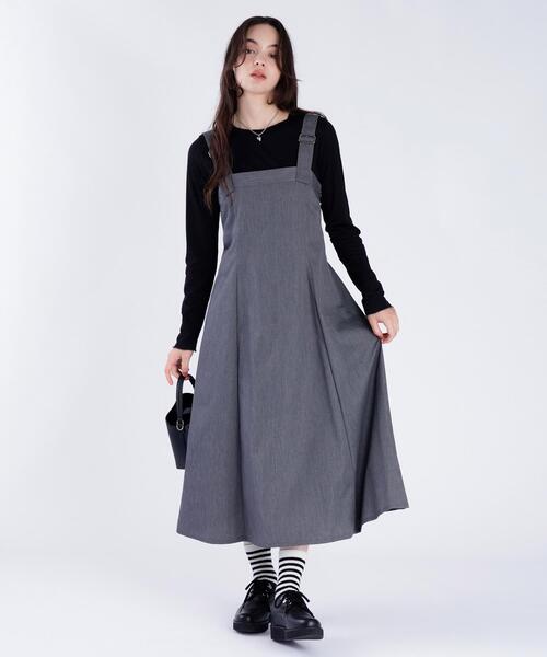 To b. by agnes ワンピース 「Outlet」ロング ジャンパードレス