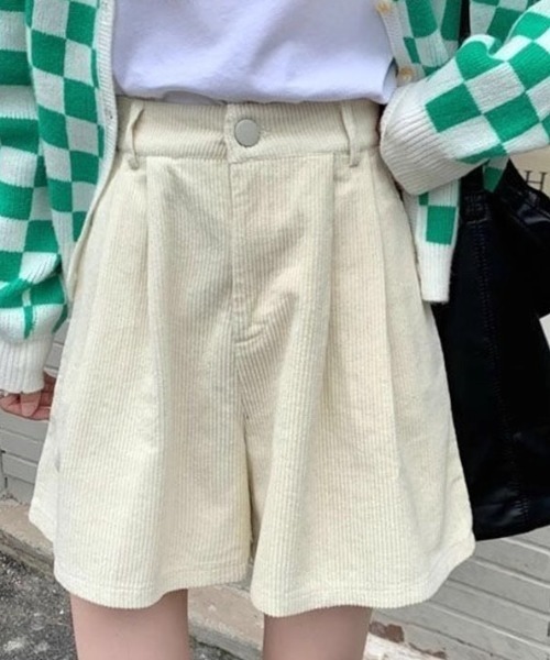 cammie パンツ タックフレアショートパンツ レディース : ZOZOTOWN