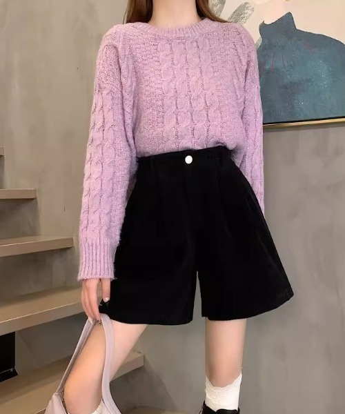 cammie パンツ タックフレアショートパンツ レディース : ZOZOTOWN
