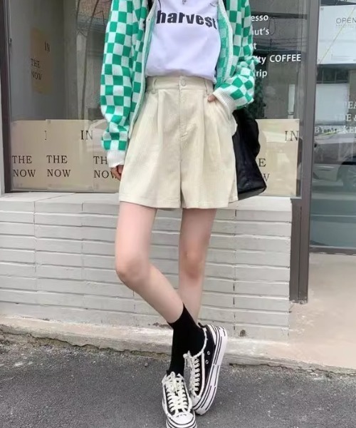 cammie パンツ タックフレアショートパンツ レディース : ZOZOTOWN