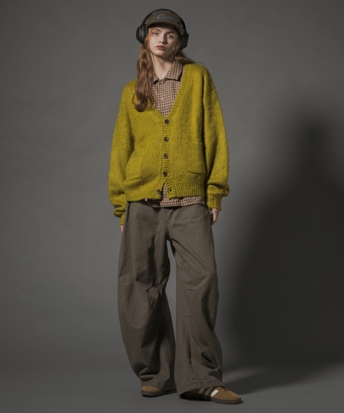 CIVVY. カーディガン Shaggy Knit Cropped Cardigan - シャギーニット