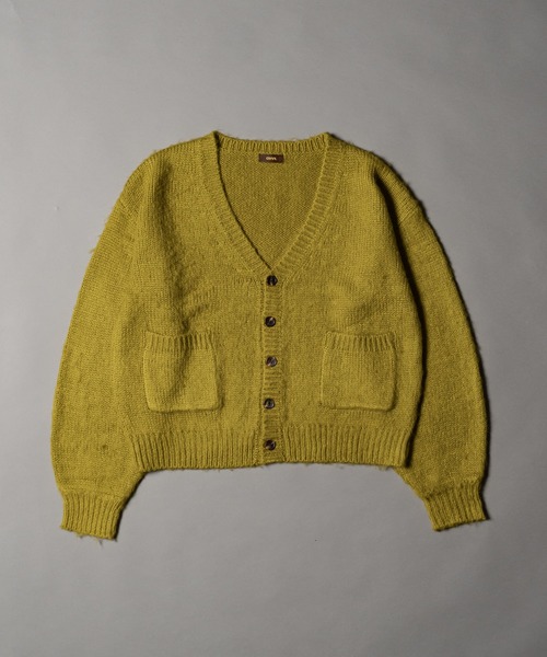 CIVVY. カーディガン Shaggy Knit Cropped Cardigan - シャギーニット