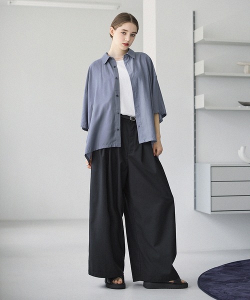 「ASTRONOMY」 半袖シャツ M ブルーグレー メンズ_画像4