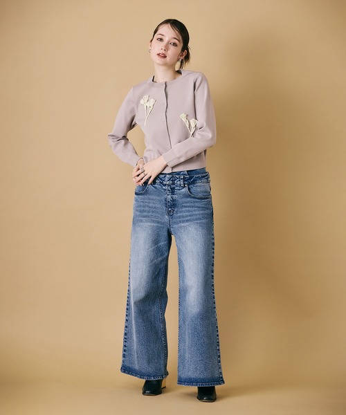 Audie a Muses（オーディア ミューズ） カーディガン 立体フラワー