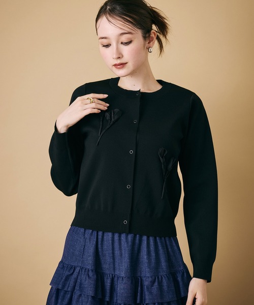 Audie a Muses（オーディア ミューズ） カーディガン 立体フラワー