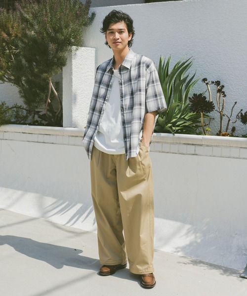 「RAGEBLUE」 半袖シャツ MEDIUM ライトブルー メンズ_画像8