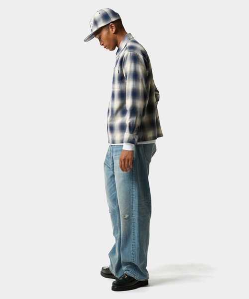 トップス HUF OMBRE ZIP LS SHIRT NAVY M OMBRE ZIP LS SHIRT｜TOPS & SHIRTS（トップス&シャツ）｜【公式通販