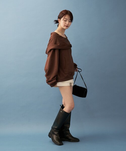 mystic（ミスティック） パーカー フーディーオフショルスウェット