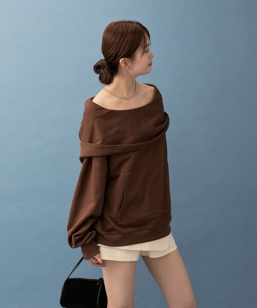 mystic（ミスティック） パーカー フーディーオフショルスウェット