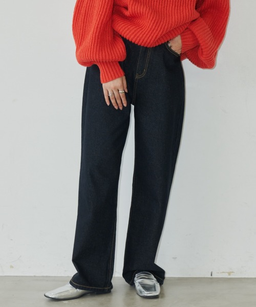 「Auntie Rosa Holiday」 加工デニムパンツ LARGE ブルー レディース_画像5