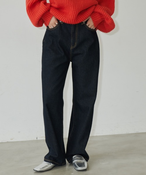 「Auntie Rosa Holiday」 加工デニムパンツ LARGE ブルー レディース_画像6