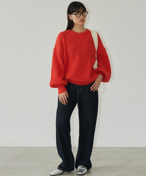 「Auntie Rosa Holiday」 加工デニムパンツ LARGE ブルー レディース_画像9