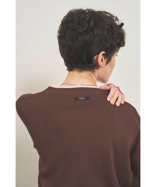 3レイヤード ニット カーディガン / 3 LAYERED KNIT CD VION カーディガン Layered Knit Cardigan / レイヤードニット