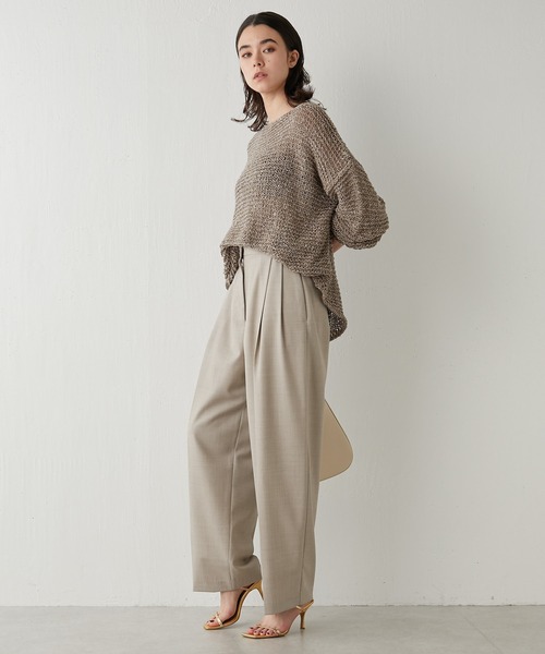 「Whim Gazette」 長袖ニット FREE チャコールグレー レディース_画像3