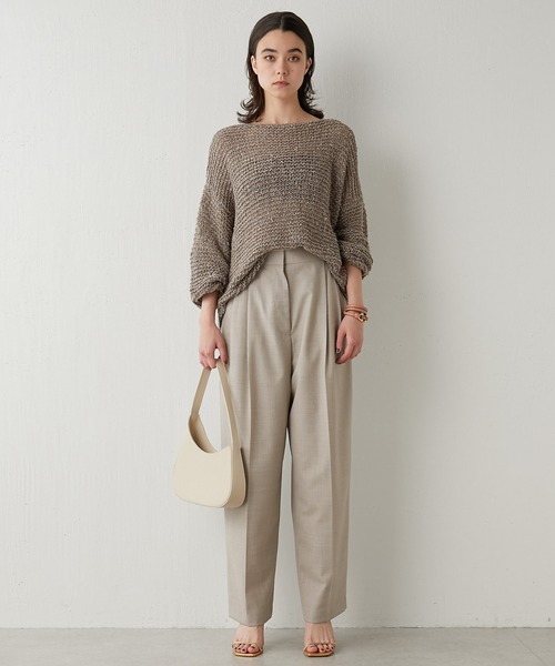 「Whim Gazette」 長袖ニット FREE チャコールグレー レディース_画像4