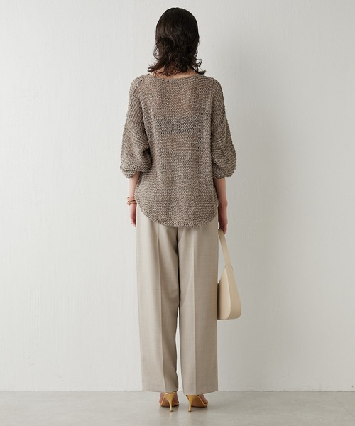 「Whim Gazette」 長袖ニット FREE チャコールグレー レディース_画像5