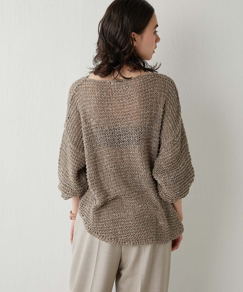 「Whim Gazette」 長袖ニット FREE チャコールグレー レディース_画像6