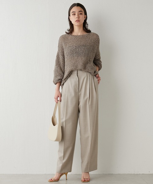 「Whim Gazette」 長袖ニット FREE チャコールグレー レディース_画像8