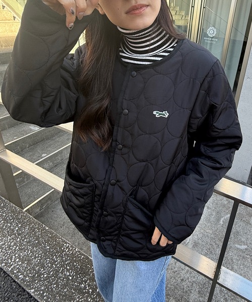 【美品】Ron Herman キルティング ダウンコート ノーカラー 薄手 黒 PENNEYS（ペニーズ） ダウンコート ダウンジャケット 裏ボアで暖かい