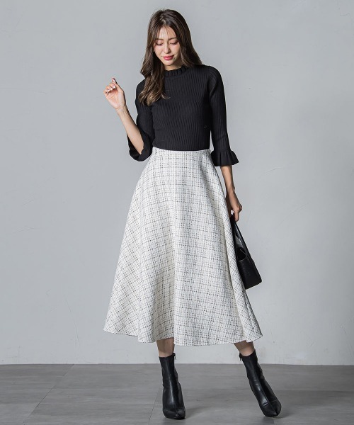 「QUEENS COURT」 長袖ニット M ホワイト レディース_画像8