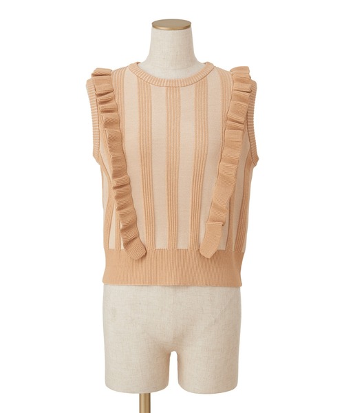 「SUPREME.LA.LA.」 ノースリーブニット MEDIUM ネイビー レディース_画像6