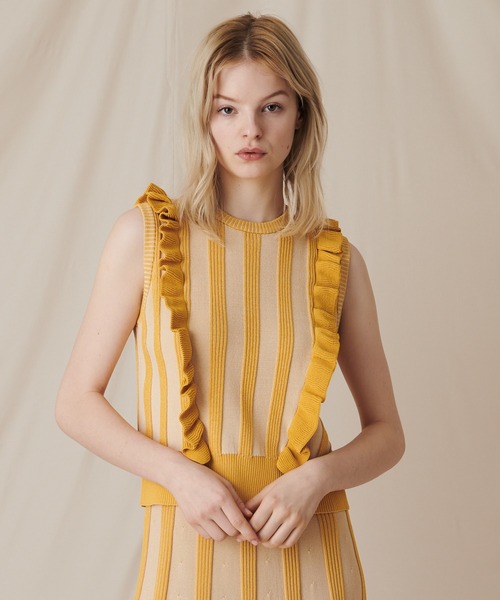 「SUPREME.LA.LA.」 ノースリーブニット MEDIUM ネイビー レディース_画像7