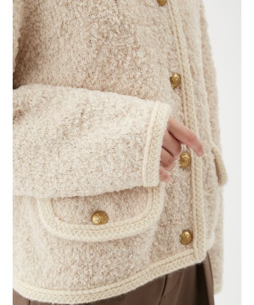 Mila Owen（ミラオーウェン） ジャケット ノーカラージャケット 金釦