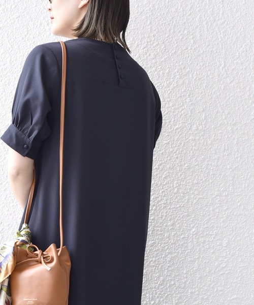 「SHIPS.me」 半袖ワンピース - ベージュ レディース_画像3