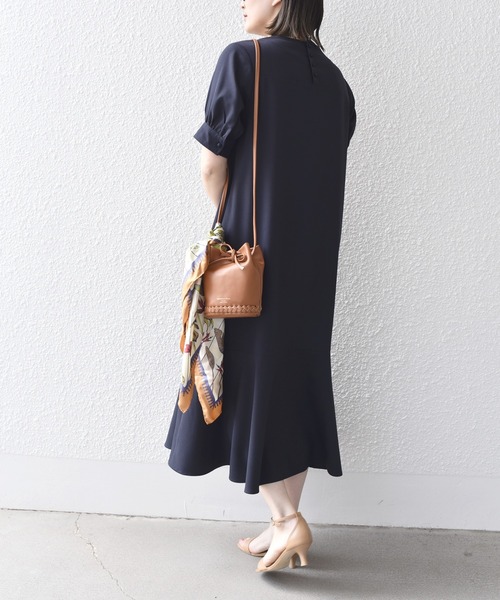 「SHIPS.me」 半袖ワンピース - ベージュ レディース_画像6