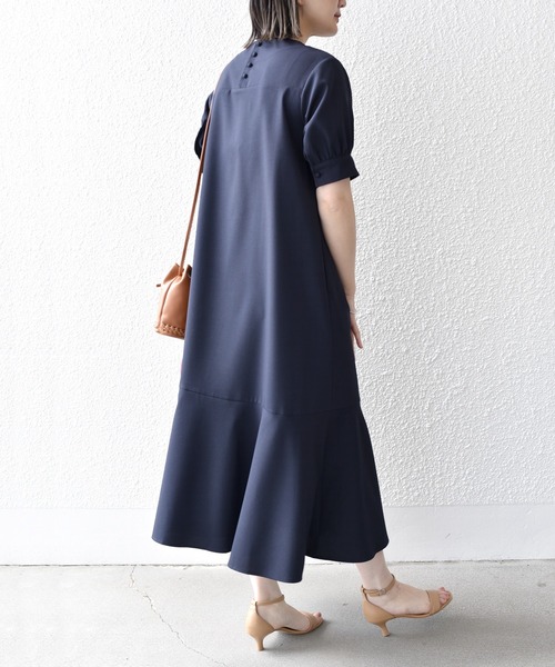 「SHIPS.me」 半袖ワンピース - ベージュ レディース_画像7