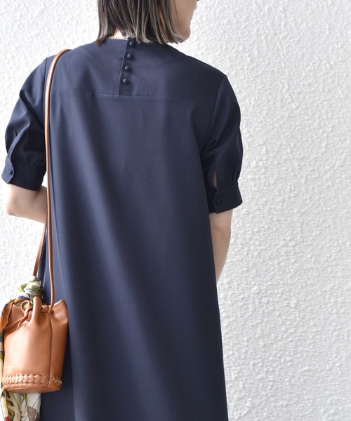 「SHIPS.me」 半袖ワンピース - ベージュ レディース_画像8