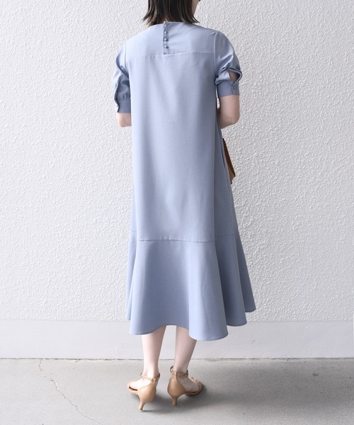 「SHIPS.me」 半袖ワンピース - ベージュ レディース_画像9